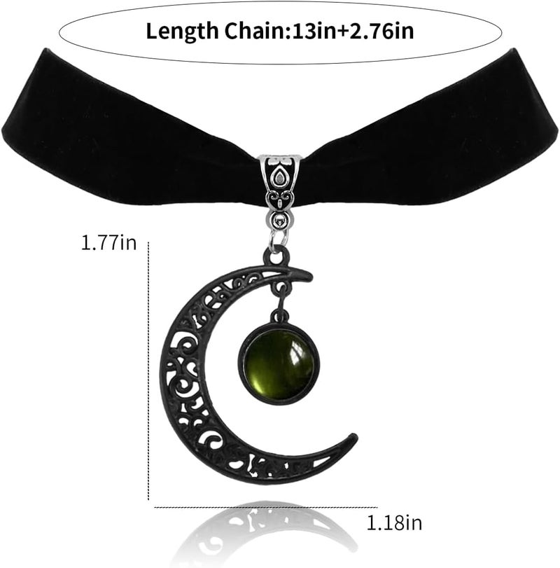 Cicod Gothic Black Velvet Goth Choker Necklace for Women,Cameo Black Choker Crow Skull Pendant Necklace Vintage Collar Skull Necklace Gothic Jewelry - Image 5